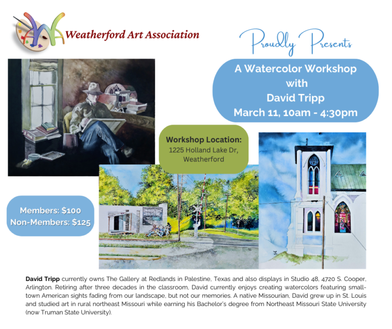 Watercolor Workshop with David Tripp March 11