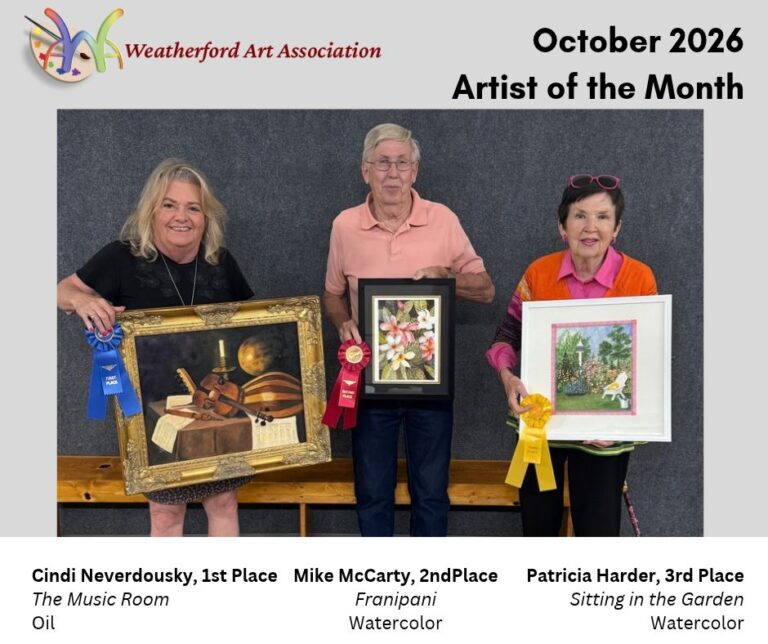 October winners of Artist of the Month